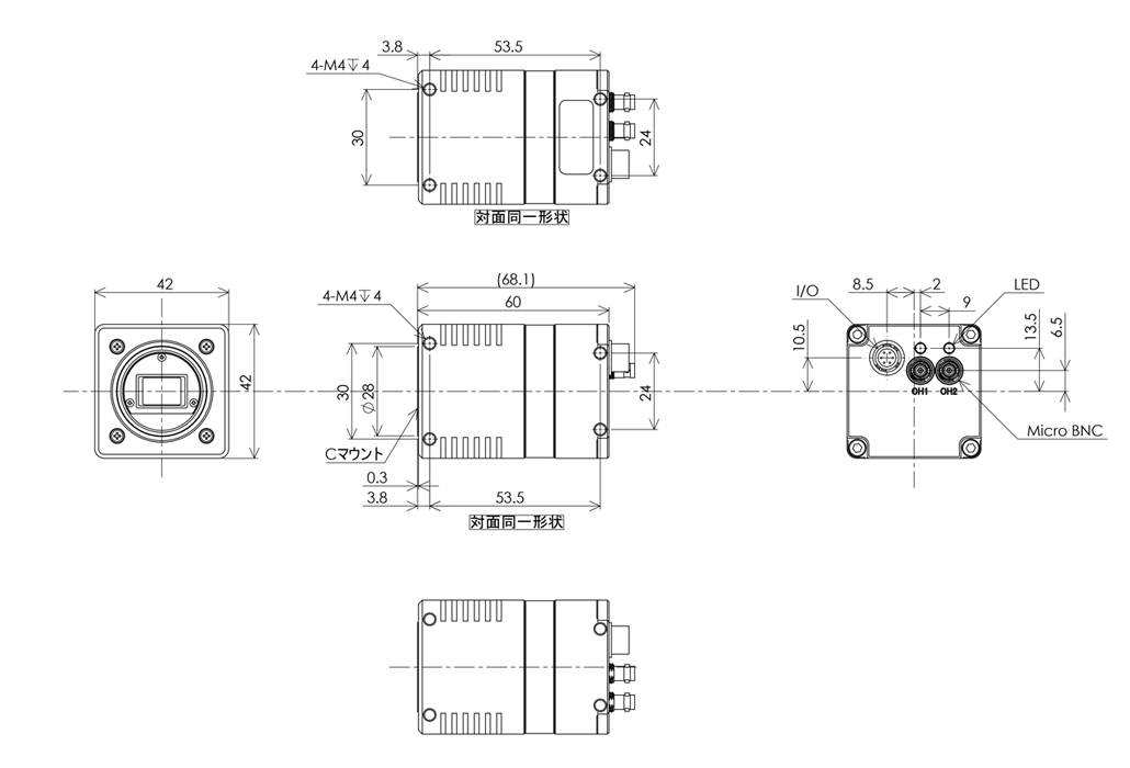 STC-STS502CXP122 Dimensions Drawings