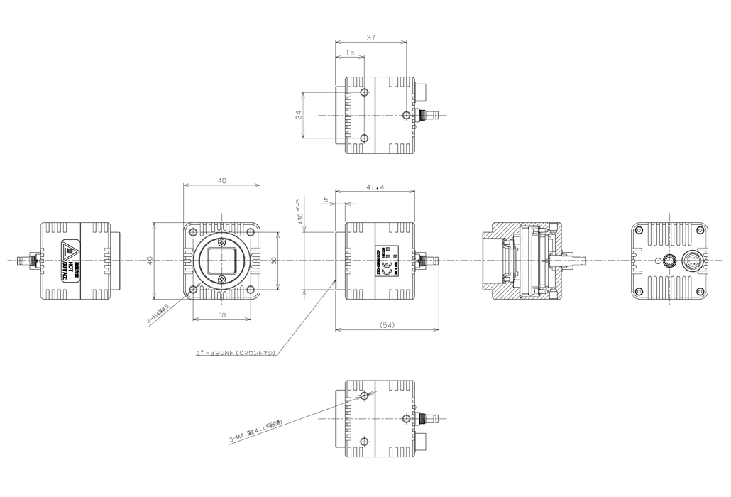 STC-CMB401CXP-NIR Dimensions Drawings