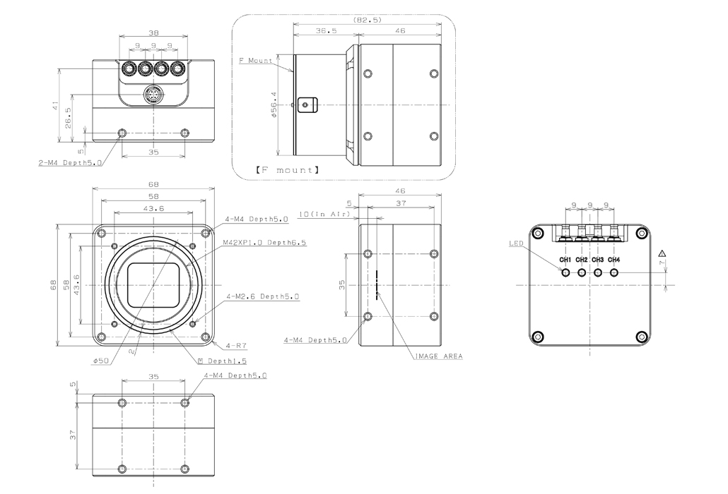 STC-CMC120ACXP-T-F Dimensions Drawings