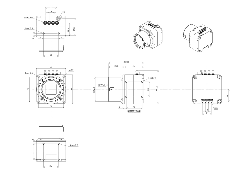STC-LCE671FCXP124-T-F Dimensions Drawings