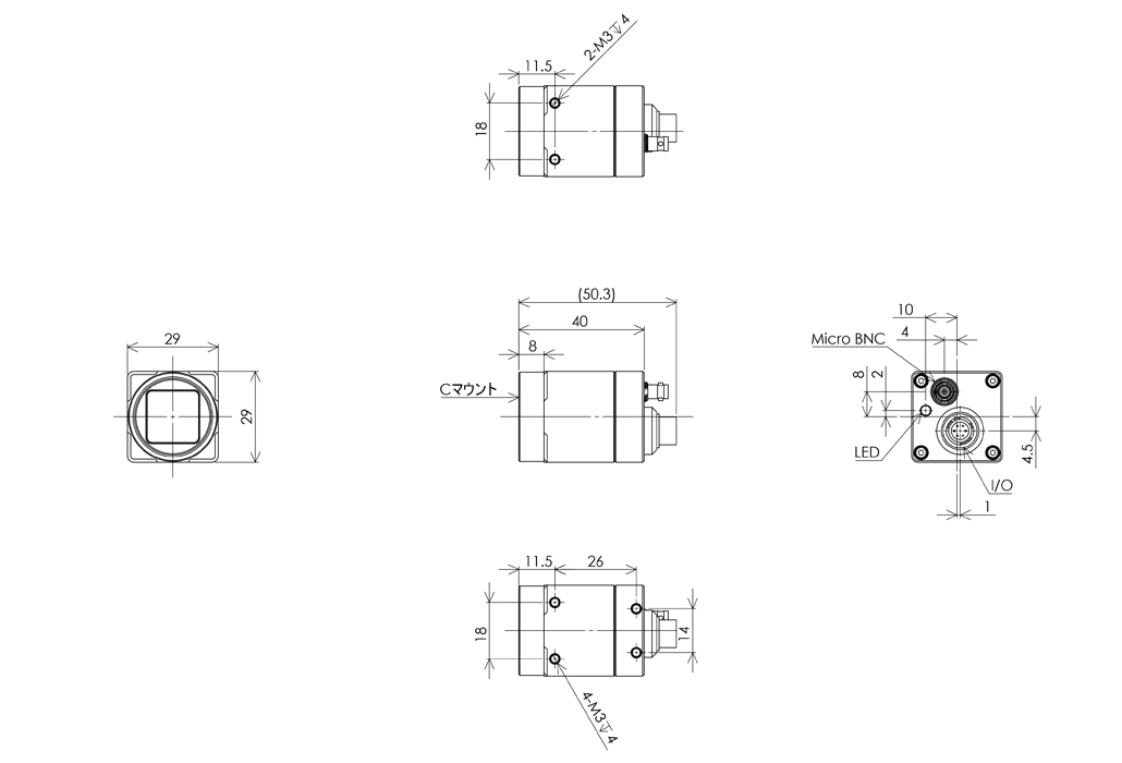 STC-MBS502CXP121 Dimensions Drawings