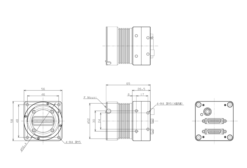 FS-B4KU7CLU-F Dimensions Drawings