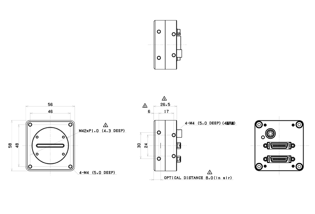 FS-C4KU7DCLU-M42 Dimensions Drawings