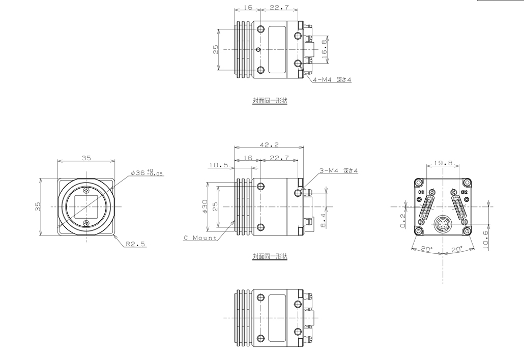 STC-GPB250BPCL Dimensions Drawings