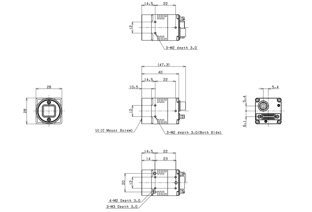 STC-SPB163PCL Dimensions Drawings