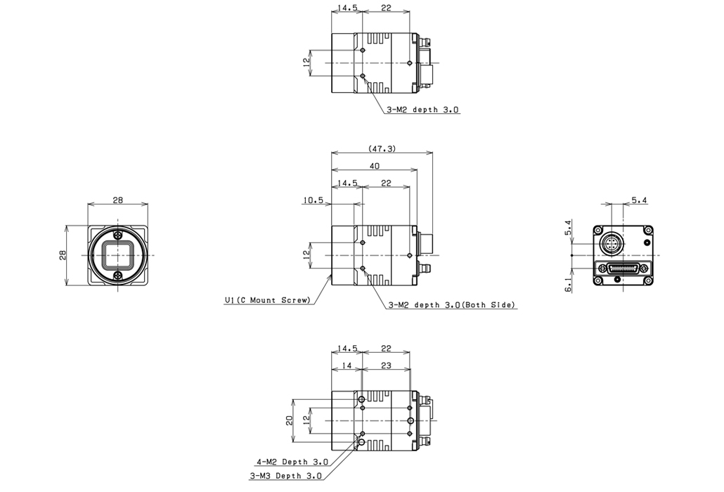 STC-SPB43PCL Dimensions Drawings