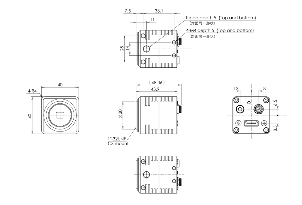 STC-HD213DV-CS Dimensions Drawings