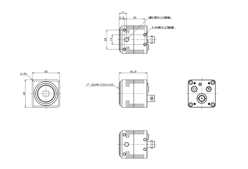 STC-HD93SDI-CS Dimensions Drawings