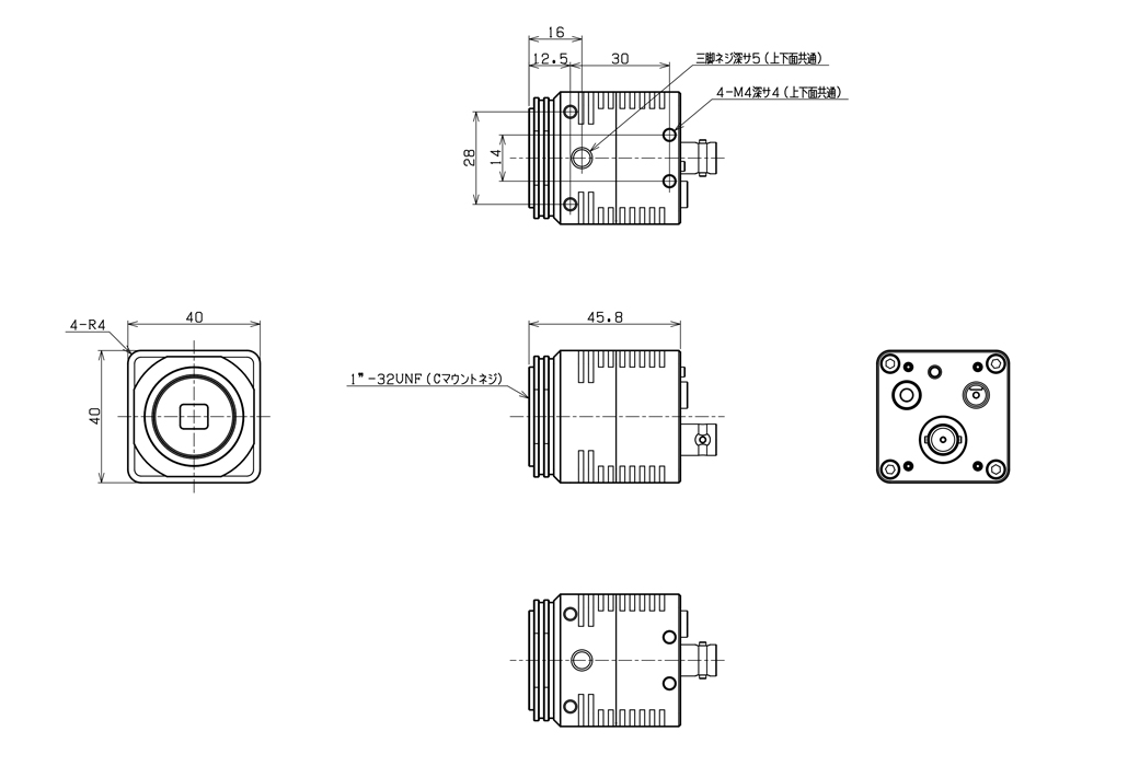 STC-HD93SDI Dimensions Drawings