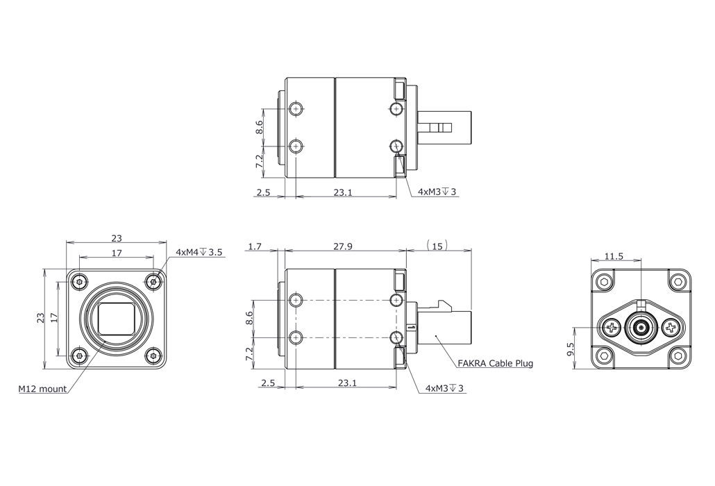 STC-RCS502GV2CF Dimensions Drawings