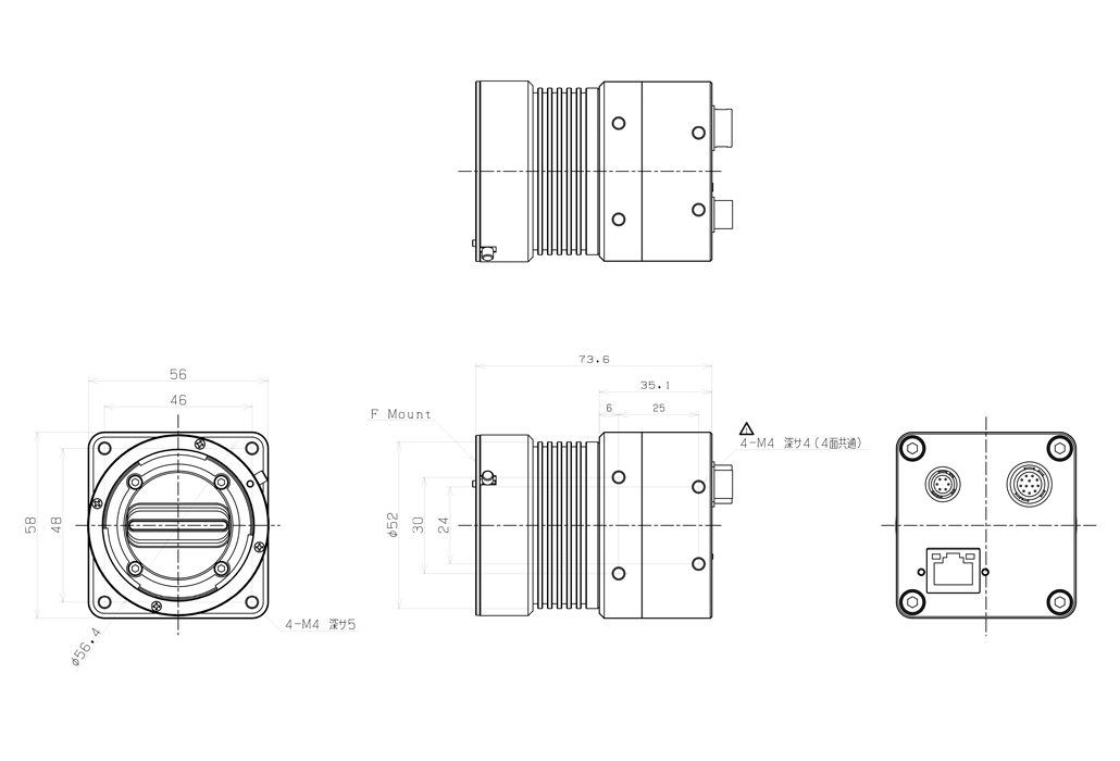 FS-B2KU7DGES-F Dimensions Drawings