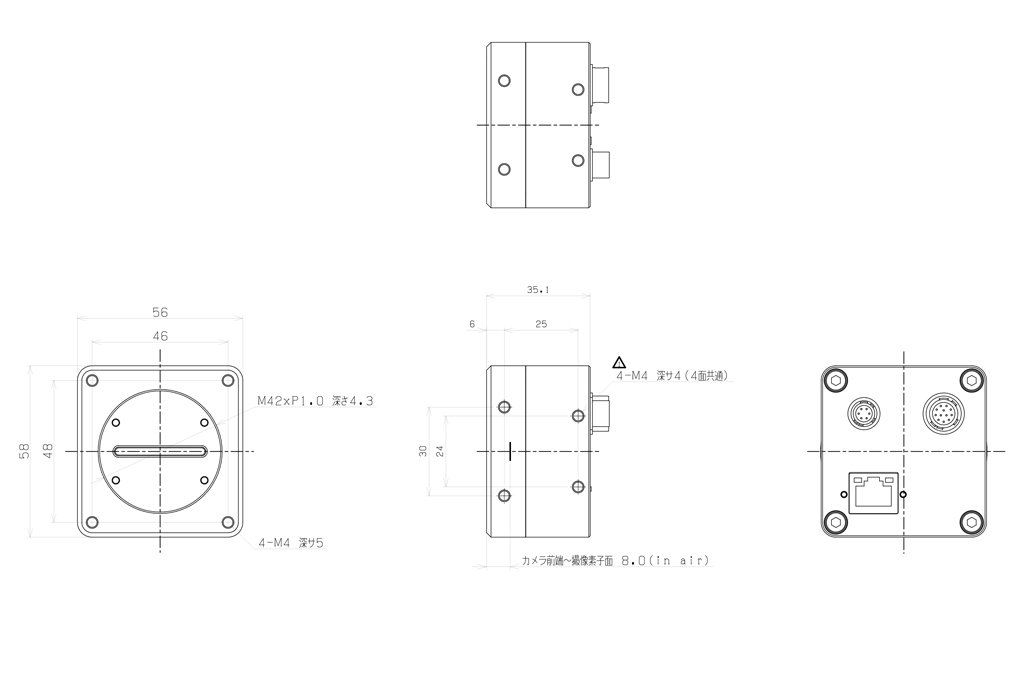 FS-B2KU7GES-M42 Dimensions Drawings