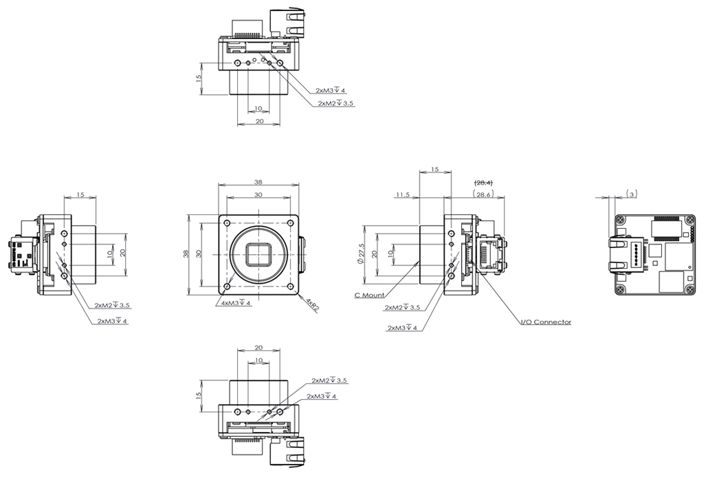 STC-BBS163POE-BC Dimensions Drawings