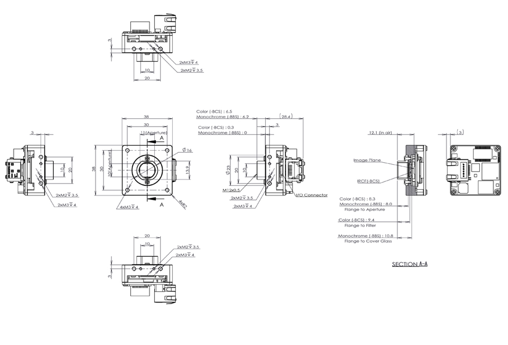 STC-BBS202GE-BL Dimensions Drawings