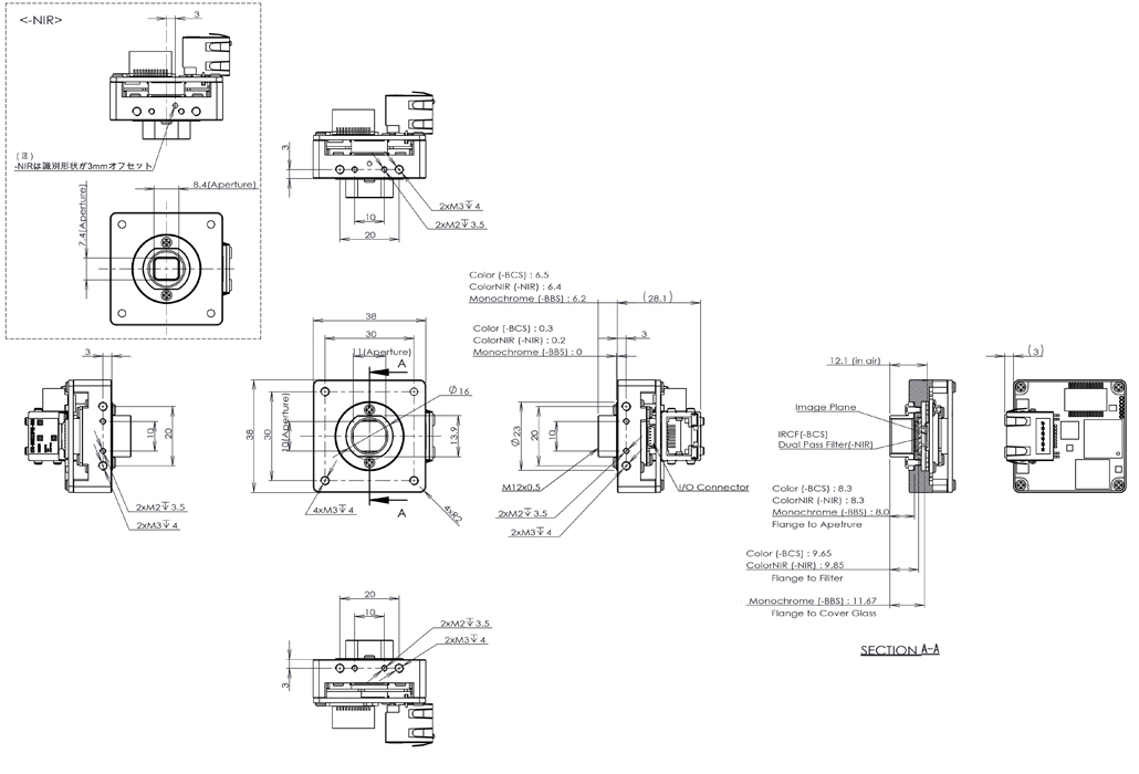 STC-BBS213GE-BL Dimensions Drawings