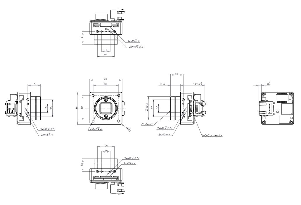 STC-BCS1242GE-BC Dimensions Drawings