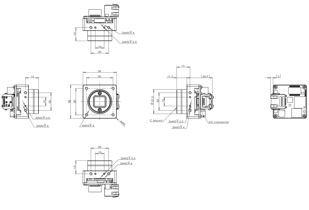 STC-BCS202GE-BC Dimensions Drawings