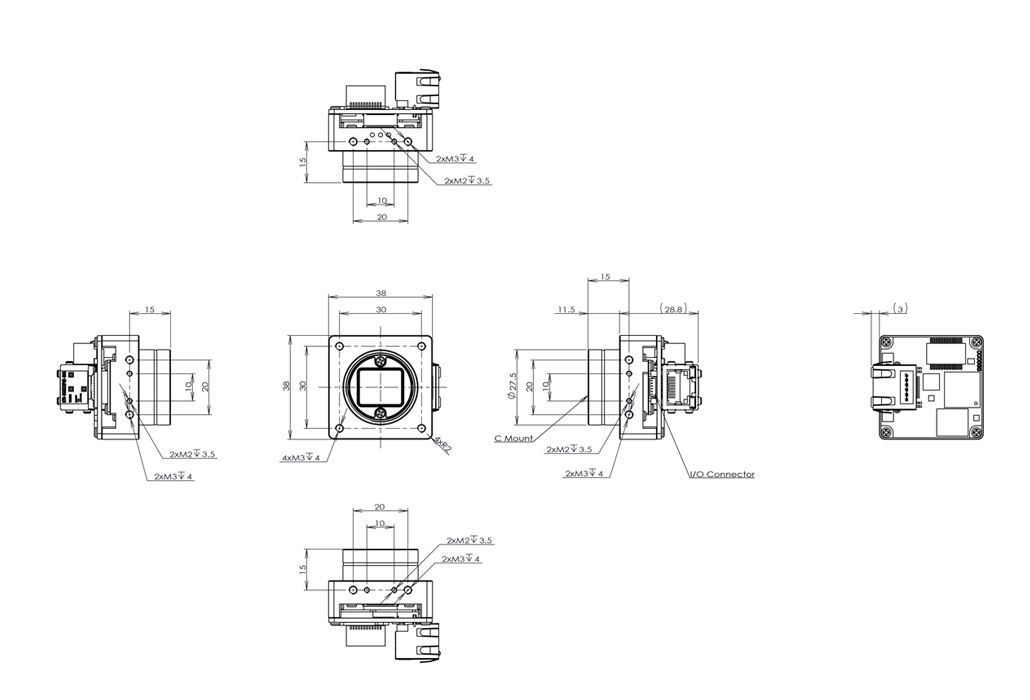 STC-BCS2041GE-BC Dimensions Drawings