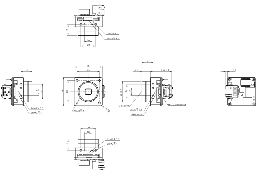 STC-BCS213GE-BC-NIR Dimensions Drawings