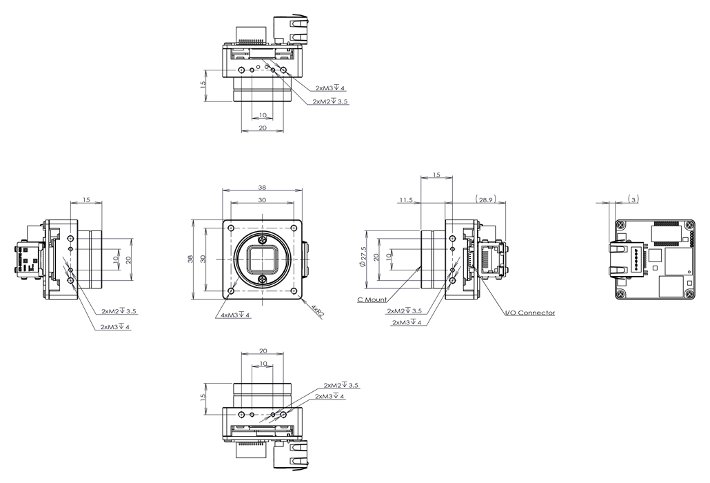 STC-BCS312GE-BC Dimensions Drawings