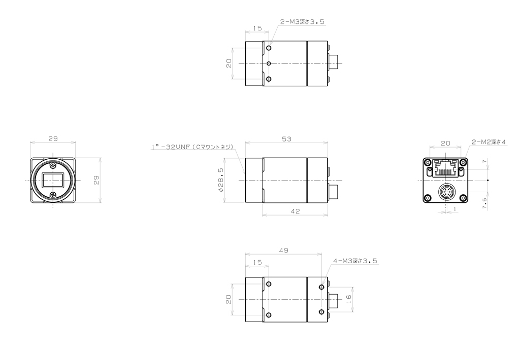 STC-MBS202POE Dimensions Drawings