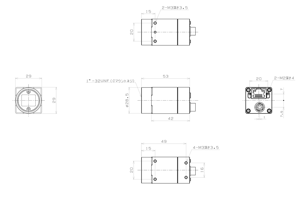 STC-MBS2041POE Dimensions Drawings