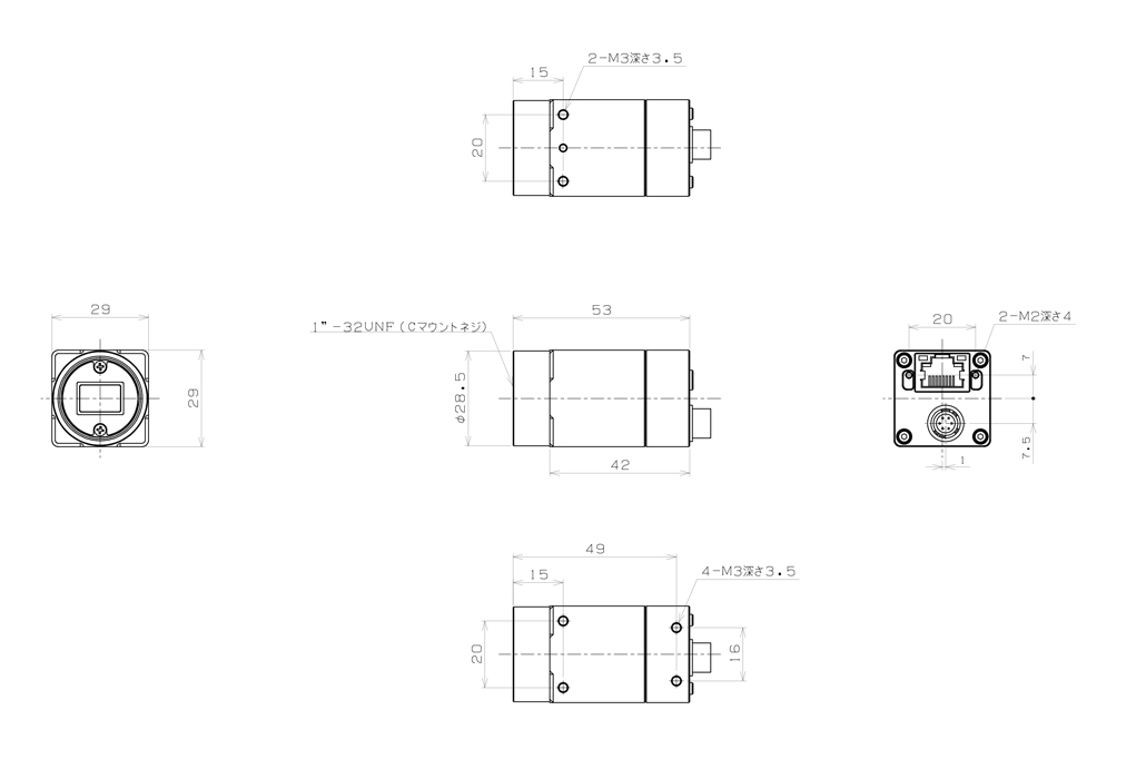 STC-MBS231POE Dimensions Drawings