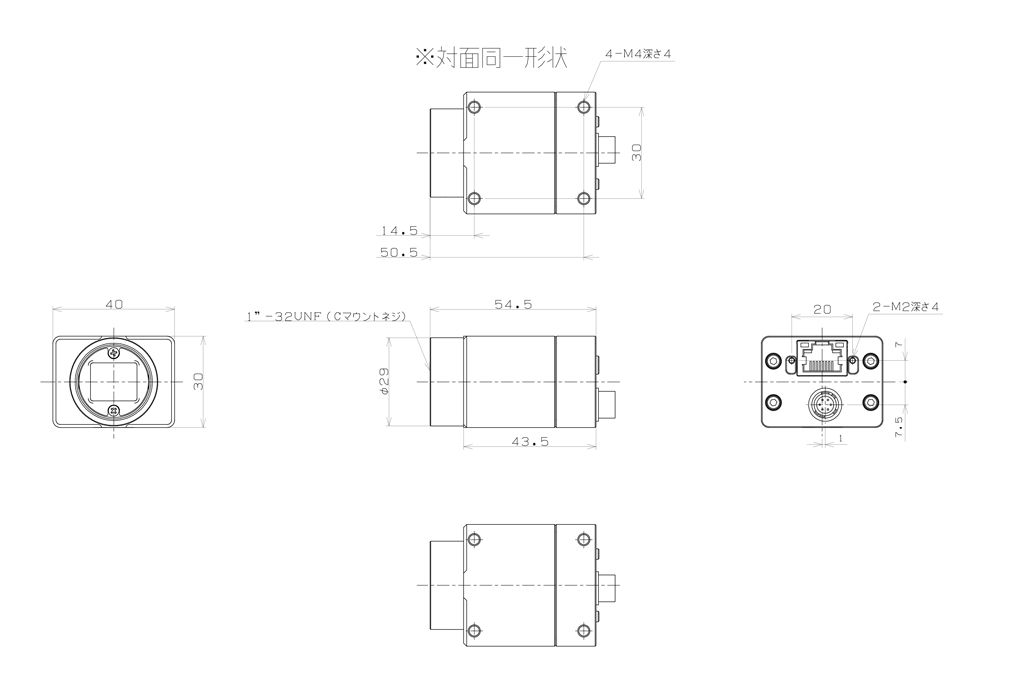 STC-MCS122BPOE Dimensions Drawings