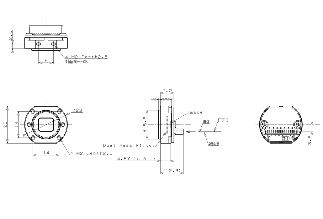 STC-S133MIP Dimensions Drawings