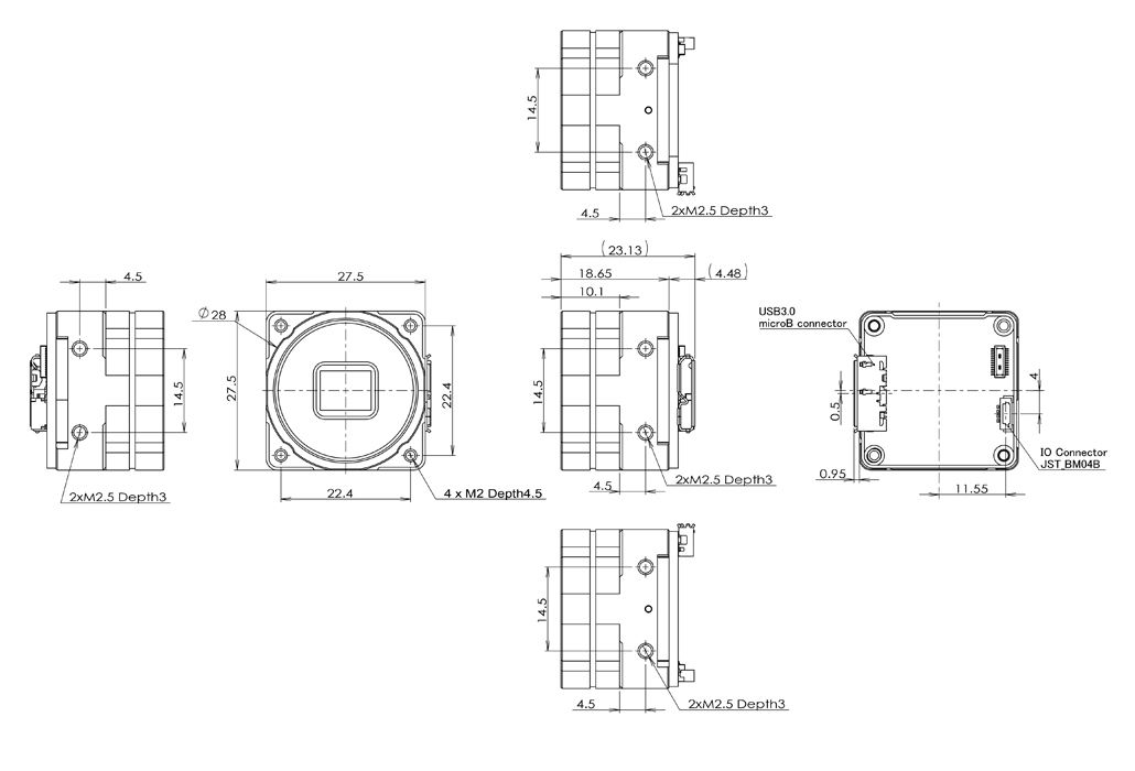 STC-BBS163U3V-BC Dimensions Drawings