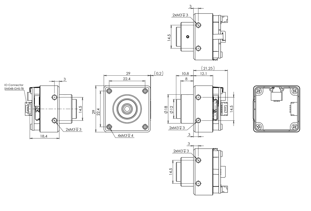 STC-BBS163U3V-VF096 Dimensions Drawings