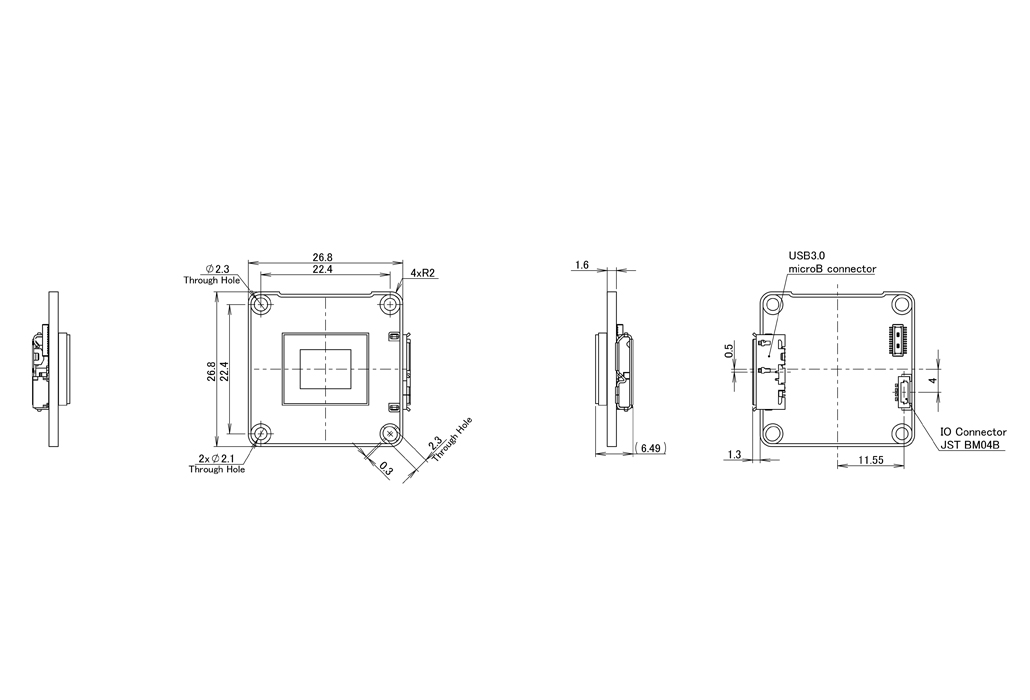 STC-BCS163U3V Dimensions Drawings