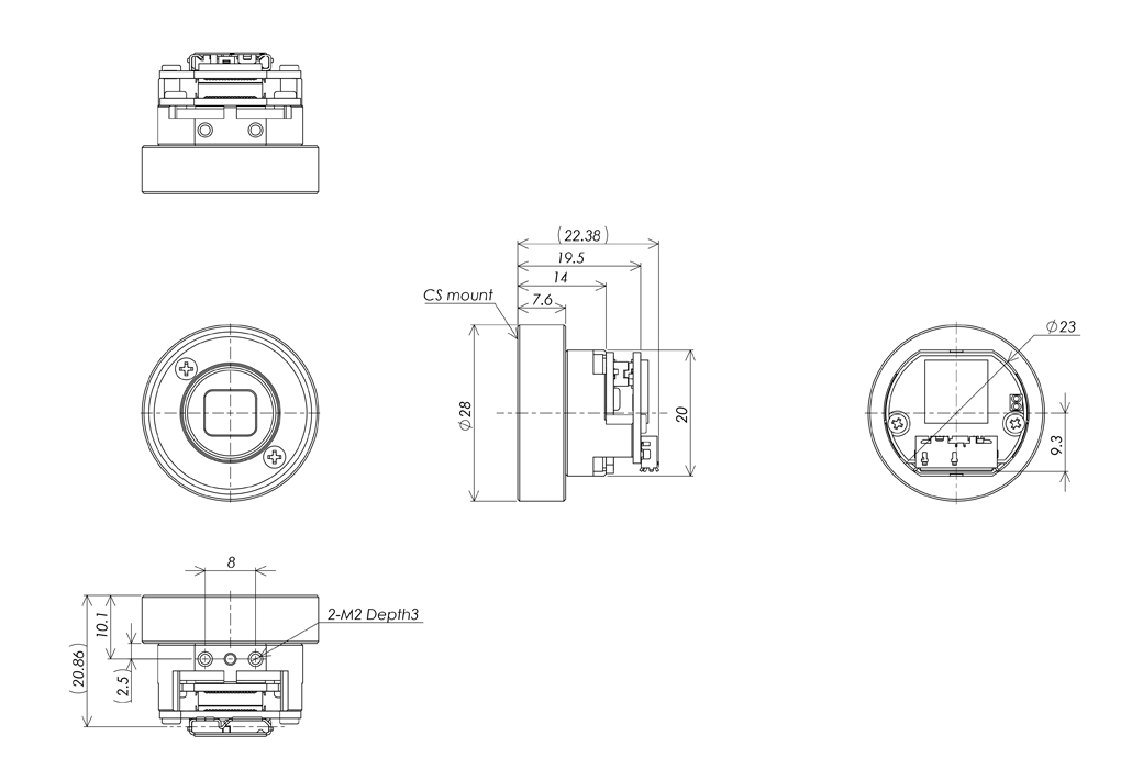 STC-P213UVC-BLCS Dimensions Drawings