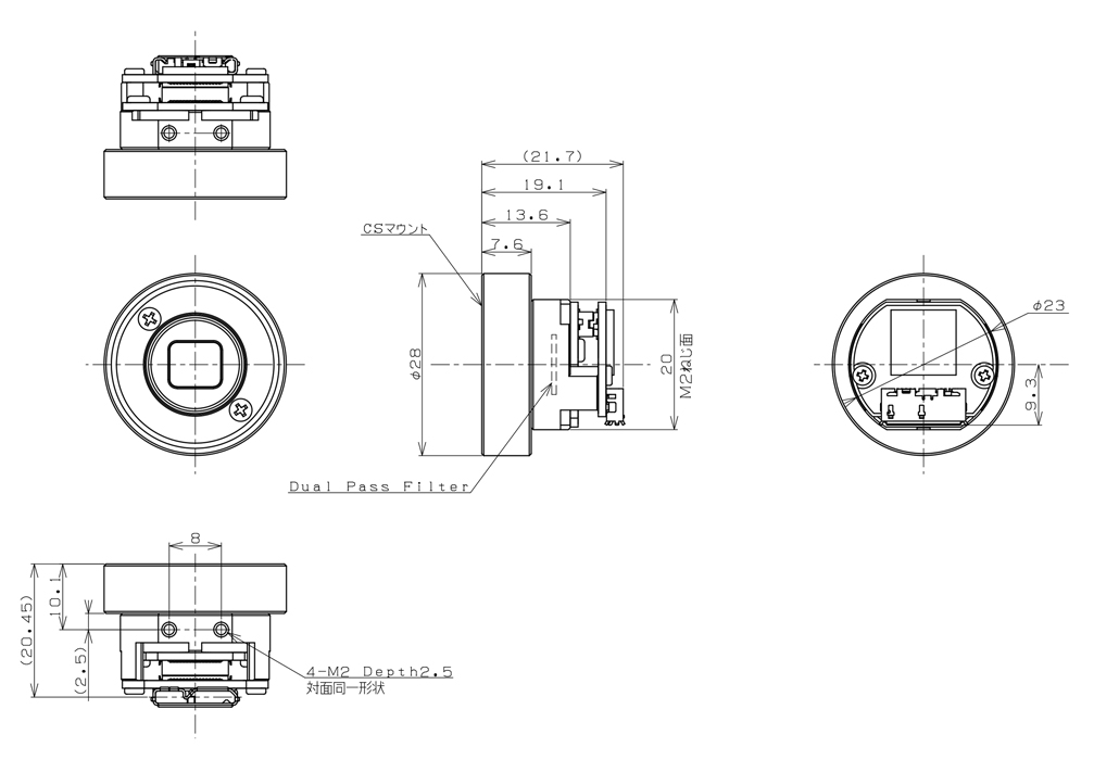 STC-S133UVC-BLCS Dimensions Drawings