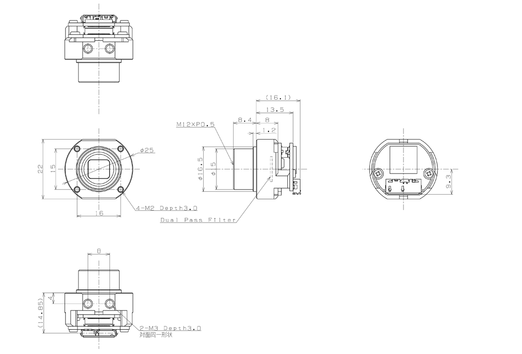 STC-S133UVC-BLL Dimensions Drawings