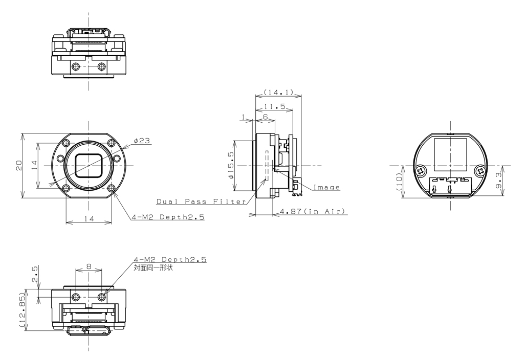 STC-S133UVC-BL Dimensions Drawings