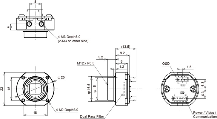 STC-S133N-ILS Dimensions Drawings