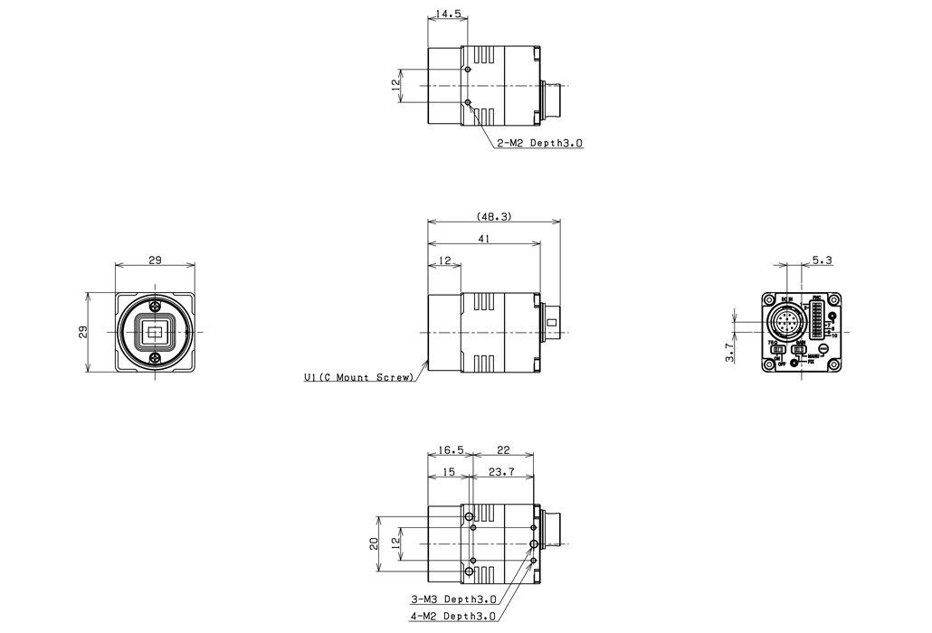 STC-MB33SS Dimensions Drawings
