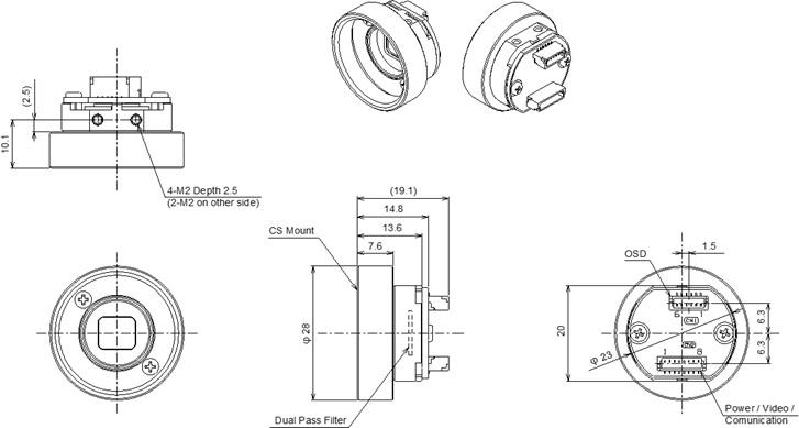 STC-S133P-CS Dimensions Drawings