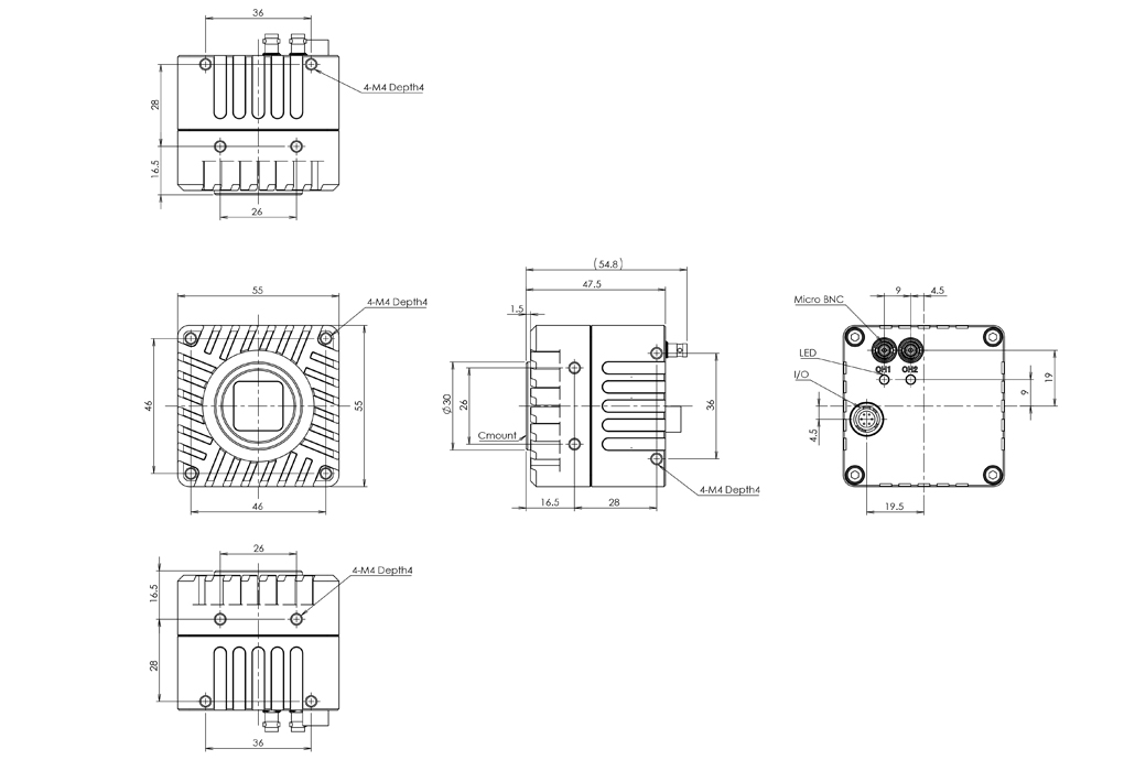 STC-LBGP250BCXP122 Dimensions Drawings
