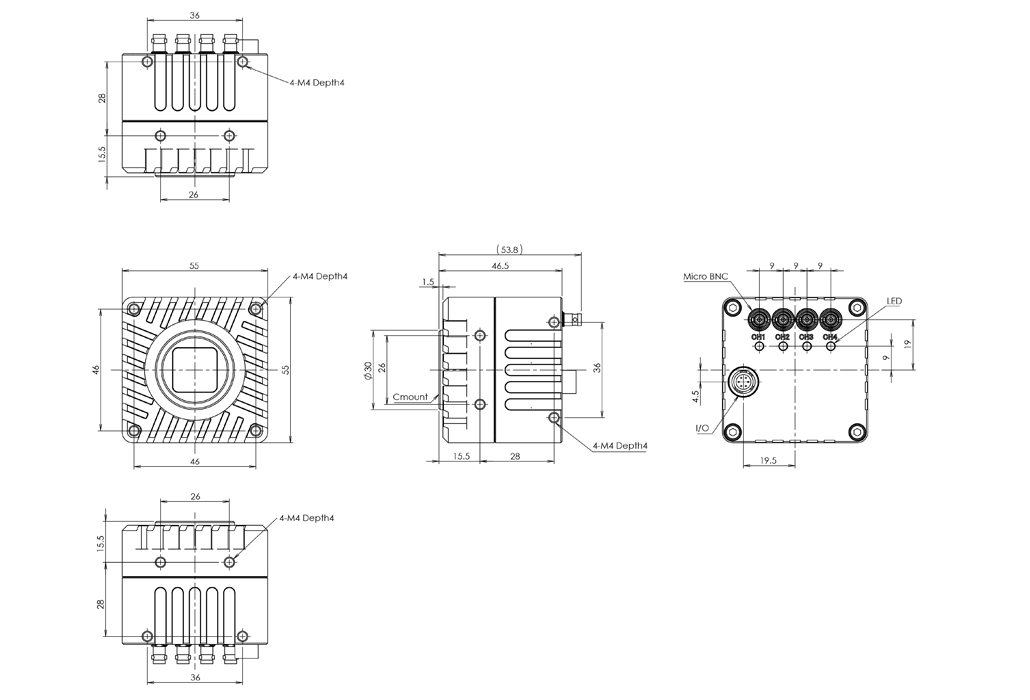 STC-LCS246CCXP124 Dimensions Drawings
