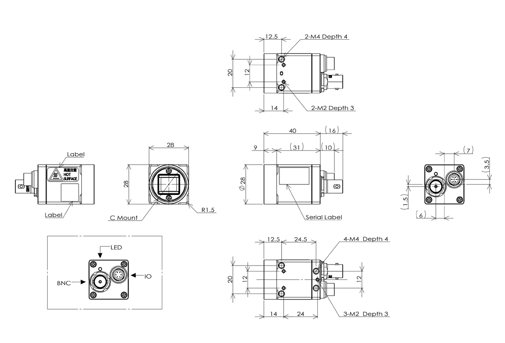 STC-MBS212CXP6 Dimensions Drawings