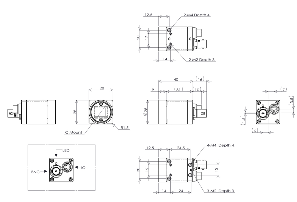 STC-MCS43CXP3 Dimensions Drawings