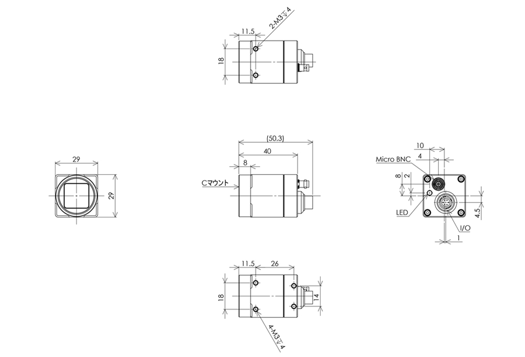 STC-MCS800CXP121 Dimensions Drawings