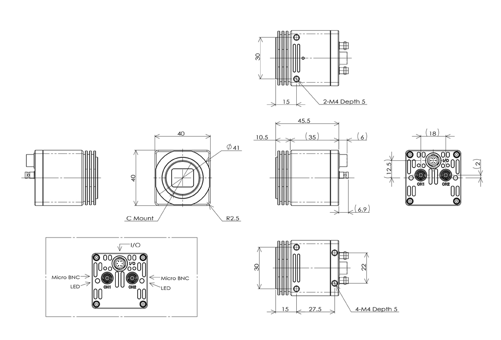 STC-SCS510CXP62 Dimensions Drawings