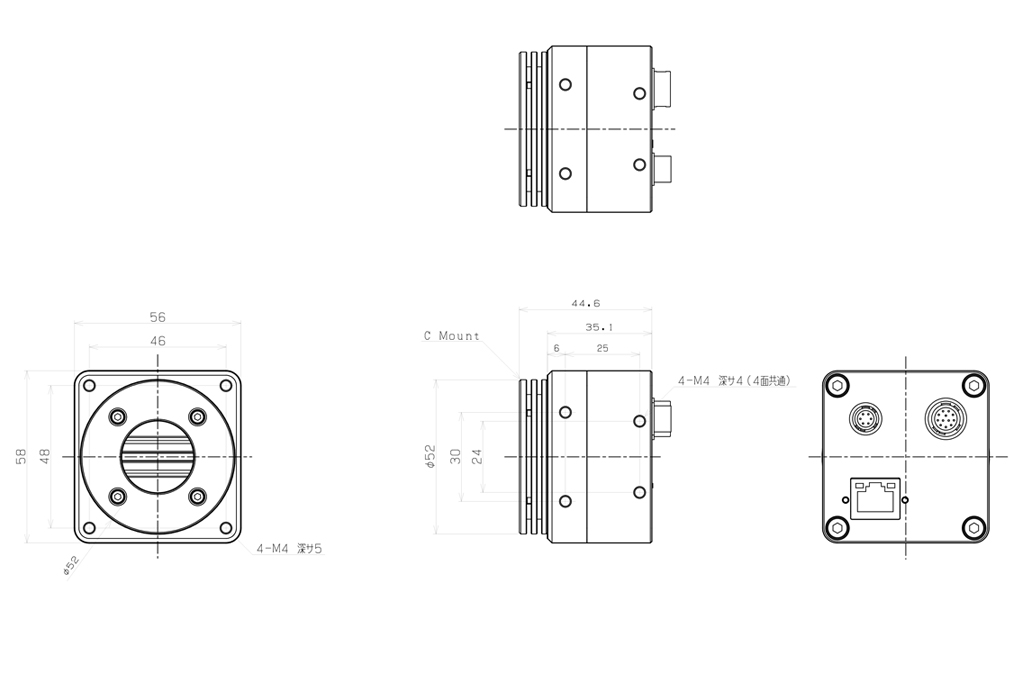 FS-B2KU7GES-C Dimensions Drawings