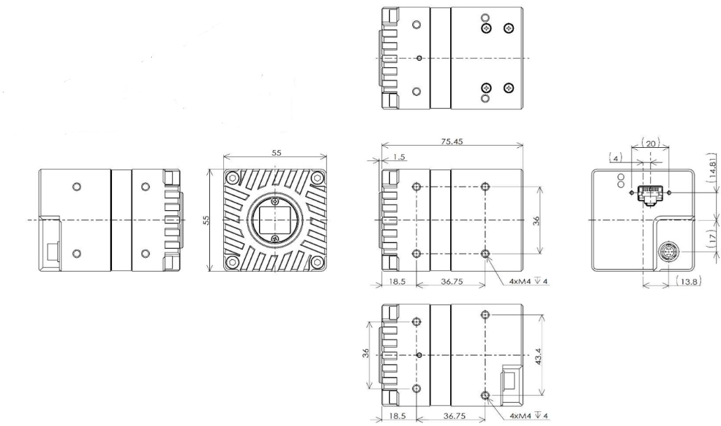 STC-LCS246CPOE10 Dimensions Drawings