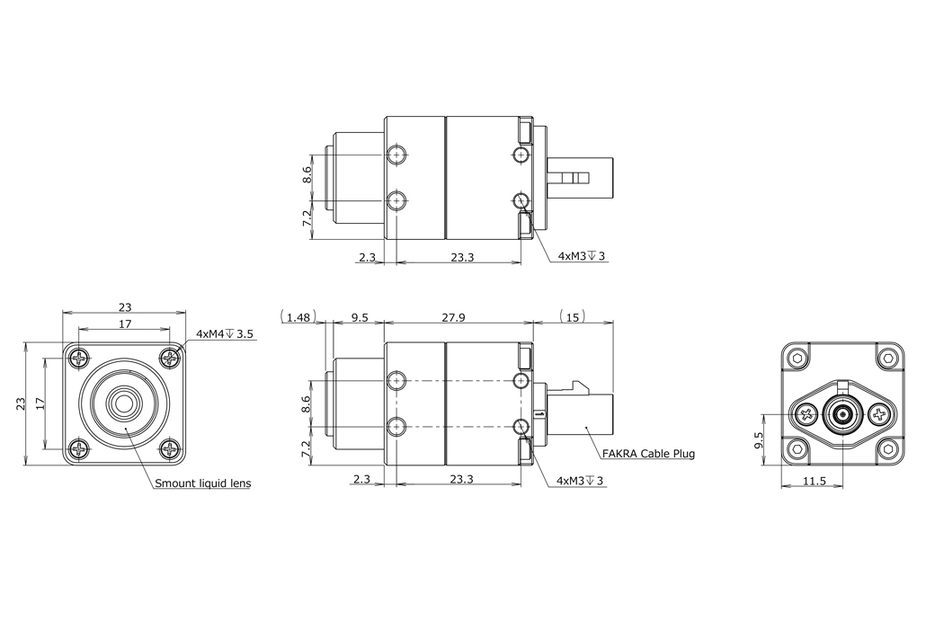 STC-RCS502GV2CA-W Dimensions Drawings