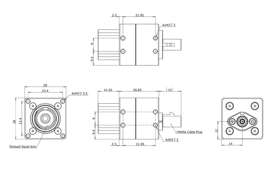 STC-RCS502GV2CG-W Dimensions Drawings
