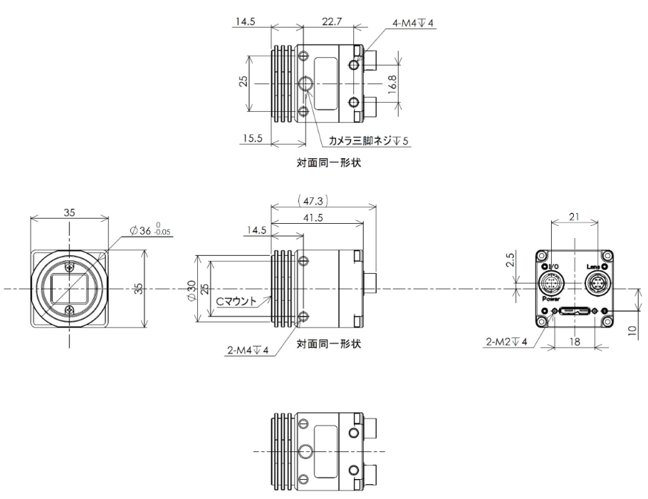 STC-SCS881U3V-LCNT Dimensions Drawings